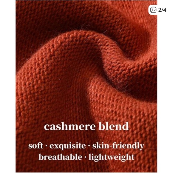 Knit Beanie Hat, Winter Soft Warm Beanies Brick . - Picture 2 of 4